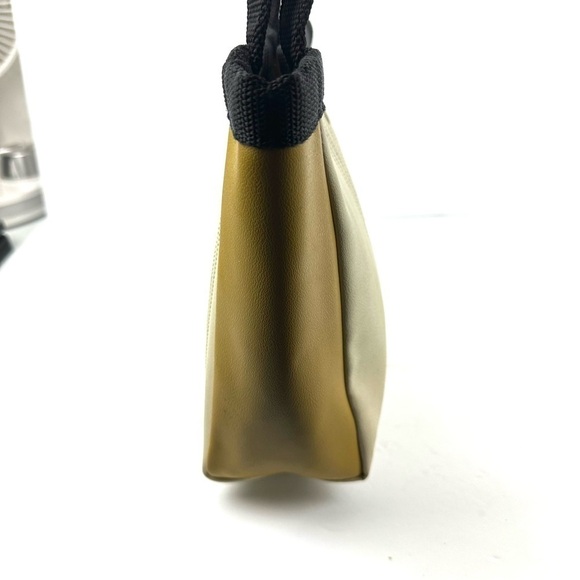 Holly Aiken Handbag Yellow Tan Canvas Geometric Purse Shoulder Bag Womens‎ - Picture 5 of 16